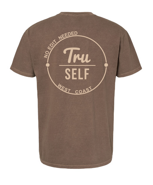 Tru/SELF Signature Logo Tee - Latte back view
